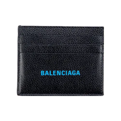 Balenciaga Рельефная Телячья Кожа Кошелек Держатель для Карт Мужской Черный