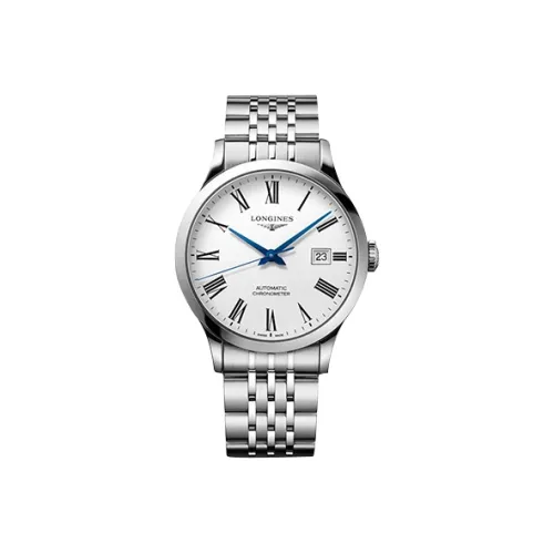 LONGINES Автоматический Механический Механизм Мужские Часы Pioneer Collection 40 мм Белые