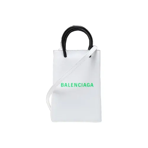 Balenciaga Кожа Тоут Сумка Сумка для покупок Чехол для телефона Сумка через плечо Сумка через плечо Обычная Женская Белая