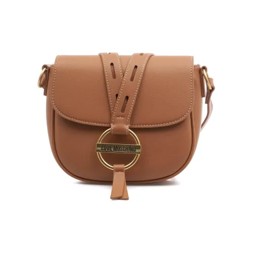 MOSCHINO Сумка через плечо из кожи унисекс коричневый