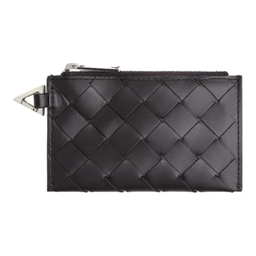 Bottega Veneta Коровья кожа Key Pouch Кошелек для монет Маленький Мужской Черный