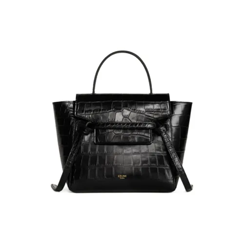 CELINE Ремень из коровьей кожи сумка женский черный