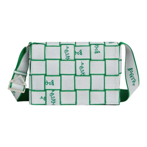 Bottega Veneta Полиэстер Сумка через плечо Сумка на плечо Средняя Унисекс Белый Попугай Зеленый