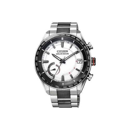 CITIZEN Кварцевый механизм Титан Ремешок Часы Мужские Белый циферблат