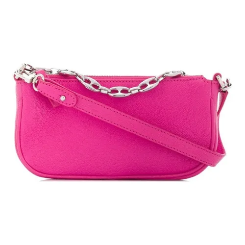 By Far Mini Rachel Телячья кожа Сумка-багет Сумка Сумка через плечо Мини Женская Розовая
