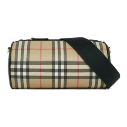 Burberry The Barrel Barrel Сумка Винтаж с Телячьей Кожей Цилиндрическая Сумка Путешественная Сумка Сумка через плечо