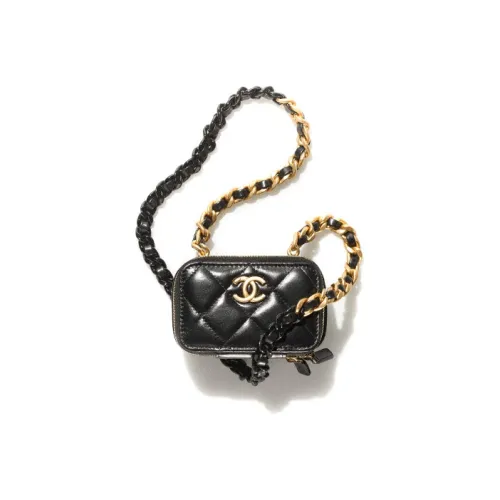 CHANEL Sheepskin Metal Accordion Bag Box Bag Shoulder Bag Mini Women's Black CHANEL Овчина и Металл Аккордеон Сумка Коробка Сумка Плечевая Сумка Мини Женская Черная