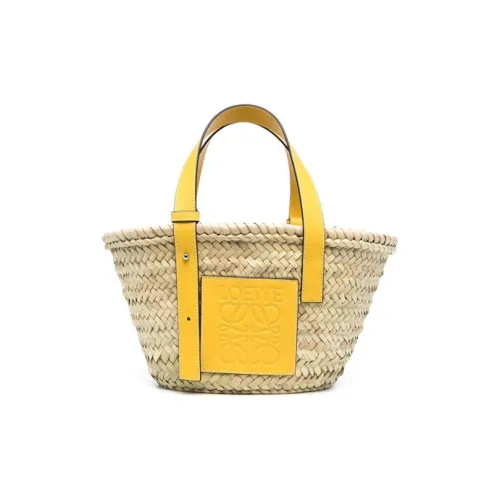 LOEWE Basket Солома Кожа Сумка Женская Желтая