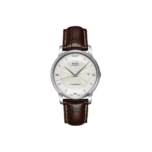 MIDO Baroncelli Collection Автоматический Механический Механизм Мужские Часы Часы 39 мм Белый Циферблат