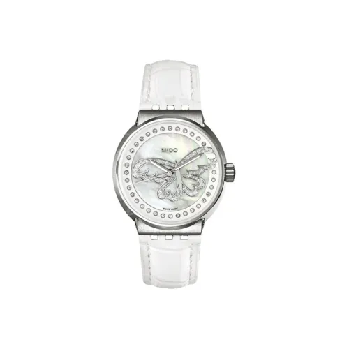 Mido Автоматический Механический Механизм Женские Часы 33 мм Коричневый Циферблат Часы Корпус из Нержавеющей Стали Ремешок из Коровьей Кожи