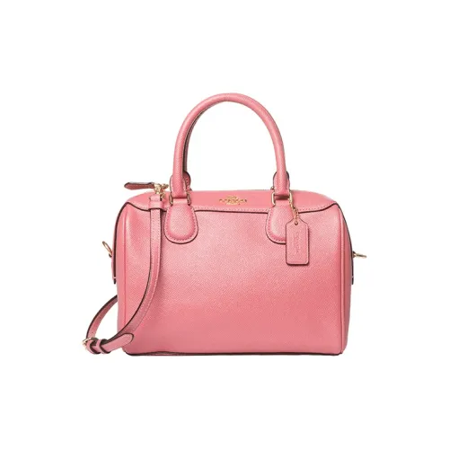 COACH Bennett Кожа Сумка через плечо Бостон Сумка на одно плечо Маленькая Женская Вишневый цветок Красный