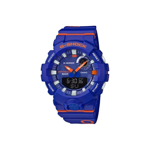 CASIO SQUAD Коллекция Кварцевый механизм Смольный ремешок Часы Мужские Синий циферблат GBA 800DG 2A