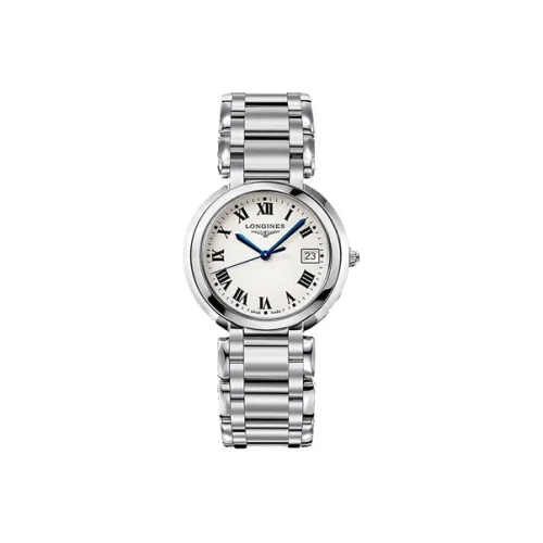 LONGINES Heart Moon Collection Кварцевый механизм Женские часы 34 мм Серебристый циферблат Корпус из нержавеющей стали