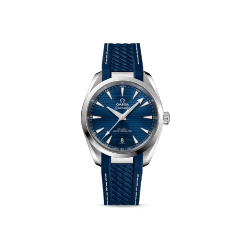 OMEGA AQUA TERRA 150 метров Автоматический Механический Механизм Мужские Часы Часы 38 мм Синий Циферблат