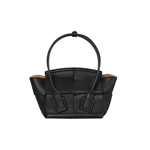 Bottega Veneta Arco с текстурой Телячья кожа Одно плечо Через плечо Арочный And Стрелка Сумка Сумка Мини Женские Черный