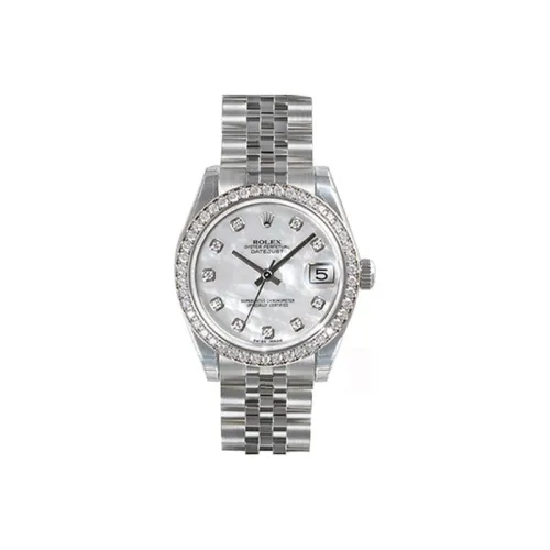 ROLEX Автоматический Механический Movement Женские Oyster Perpetual Часы Серебряные