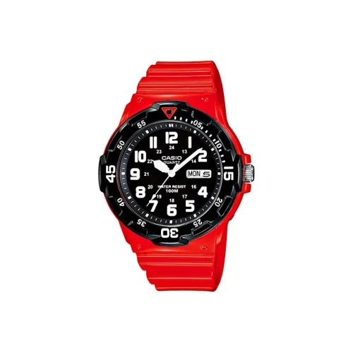 CASIO Standard Series Кварцевый механизм Смольный ремешок Часы Мужские Черный циферблат