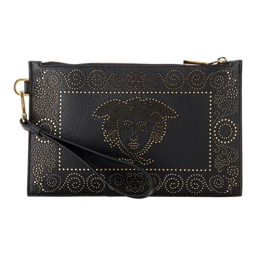 VERSACE Кожа Клатч Маленький Мужской Черный