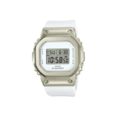 CASIO Кварцевый механизм Смольный ремешок Женские часы Белый циферблат