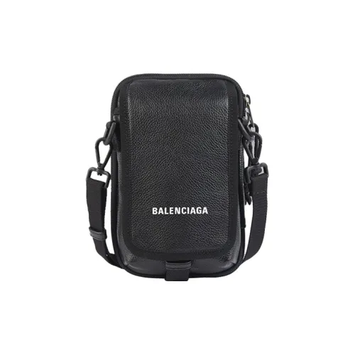 Balenciaga Explorer Grained Телячья кожа Сумка через плечо Сумка на плечо Маленькая Унисекс Черная