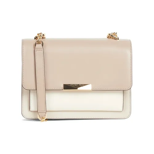 MICHAEL KORS Нефритовая кожа Маленькая квадратная сумка через плечо Женская Молочно-чайная Многоцветная