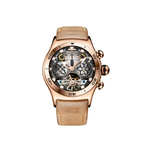 REEF TIGER Автоматический Механический Механизм Мужские Часы 44мм*24мм*12мм Черный