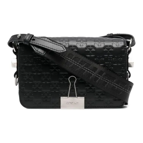 OFF Белый Кожа Сумка через плечо Key Pouch Унисекс Черный