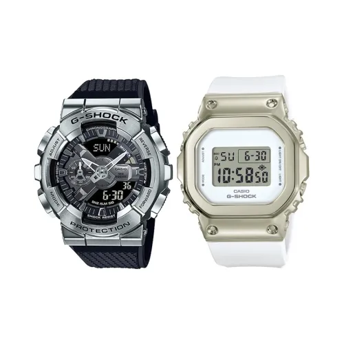 CASIO Pair Table Series Кварцевые Механические Часы Унисекс Черный Циферблат GM 110 1A+GM S5600G 7PR