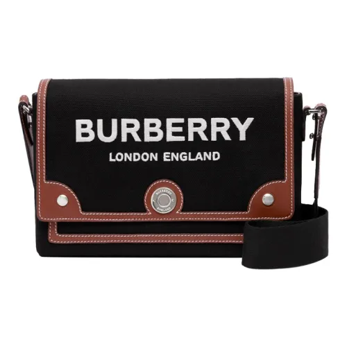 Burberry Note Телячья кожа Комбинированная Курьерская сумка Ручная Сумка через плечо Сумка через плечо Женская