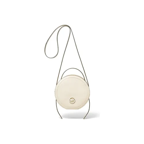 MICHAEL KORS Кожаная круглая сумка сумка сумка через плечо сумка через плечо средний размер женский чисто белый