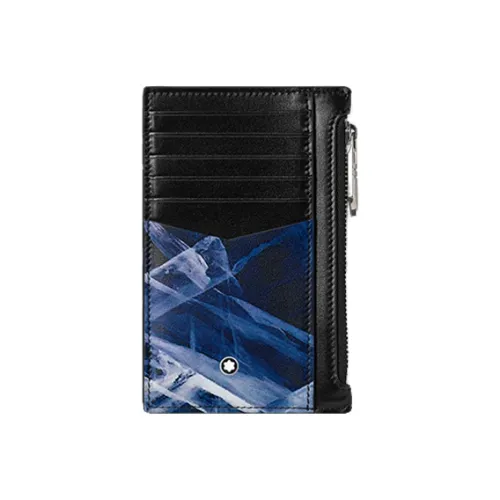 MONTBLANC Кожа Держатель для карт Мужской Черный и Синий