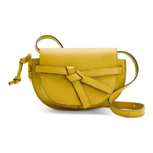 LOEWE Gate Коровья кожа Портативная сумка через плечо сумка на плечо женская желтая