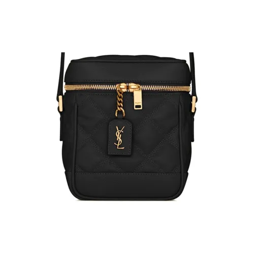 SAINT LAURENT Лоскутная ткань рельефная тисненая кожа коробка сумка через плечо сумка на плечо женская черная