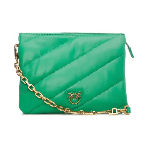 PINKO Quilt Коровья кожа Сумка через плечо Женская Зеленая