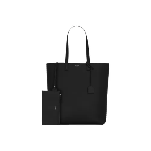SAINT LAURENT Кожа Тоут Сумка Сумка для покупок Комбинированная сумка Сумка на плечо Сумка Мужская Черная