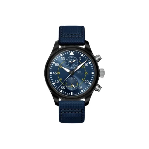 IWC Автоматический Механический Часы Мужской Pilot Collection 44,5 мм Синий