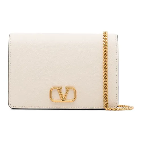 Valentino Кожа Маленькая Квадратная Сумка Сумка через плечо Женская Белая