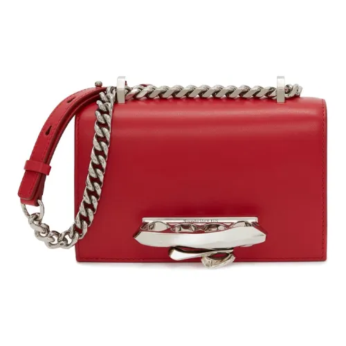 Alexander McQueen Сумка через плечо из коровьей кожи мини женская красная