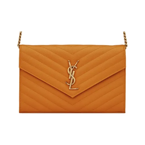 SAINT LAURENT Кожа Сумка через плечо Женская Оранжевая