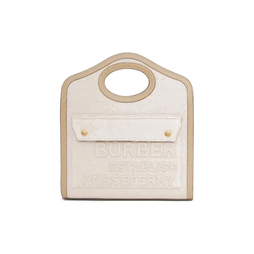Burberry Карман BagHorseferry Хлопок Лен Смесь Холст Кожа Сумка Сумка через плечо Сумка через плечо Мини Унисекс