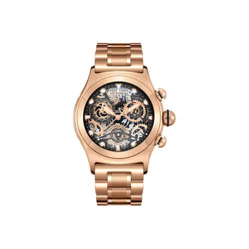 REEF TIGER Aurora Collection Big Explosion Кварцевый механизм Часы Мужские Черный циферблат RGA792 GJH