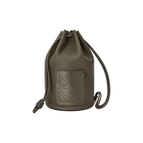 LOEWE SAILOR Гранитная Телячья Кожа Плечевая Сумка Мужская Темно-хаки Зеленый