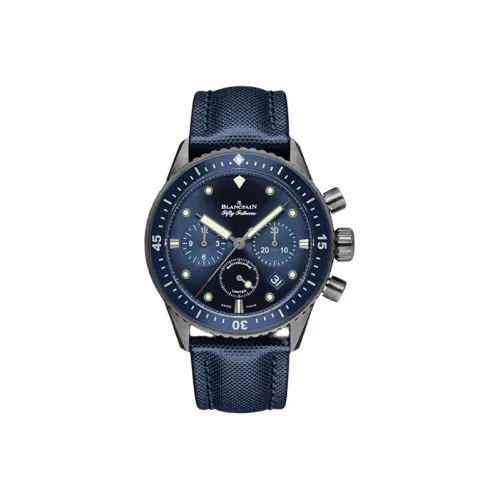 BLANCPAIN FIFTY FATHOMS Автоматический Механический Часы Мужские Циферблат 43,6 мм Синий Керамические Корпус Часы