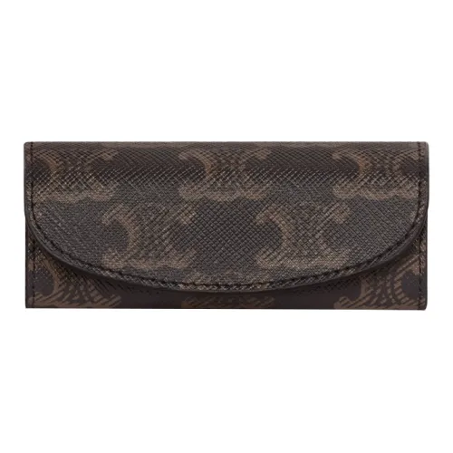 CELINE Triumph Gate Triomphe Холст Кольцо Сумка Клатч Унисекс Рыжевато-коричневый