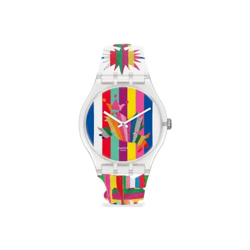 Swatch Quartz Movement Унисекс Часы 41 мм Многоцветные