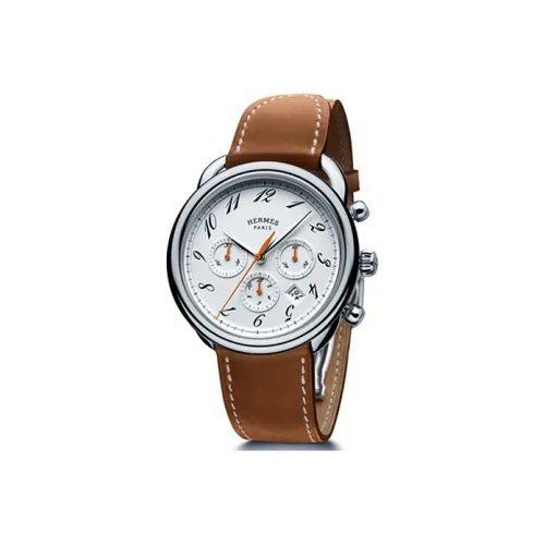 HERMES Arceau Мужские часы Автоматический механический механизм 43 мм Белый циферблат