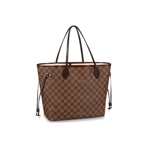 LOUIS VUITTON NEVERFULL Холст Тоут Сумка Сумка для покупок Сумка через плечо Сумка среднего размера Женская Коричневая