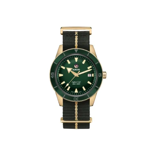 RADO Автоматический Механический Механизм Мужские Часы Captain Cook Collection 42 мм Зеленые