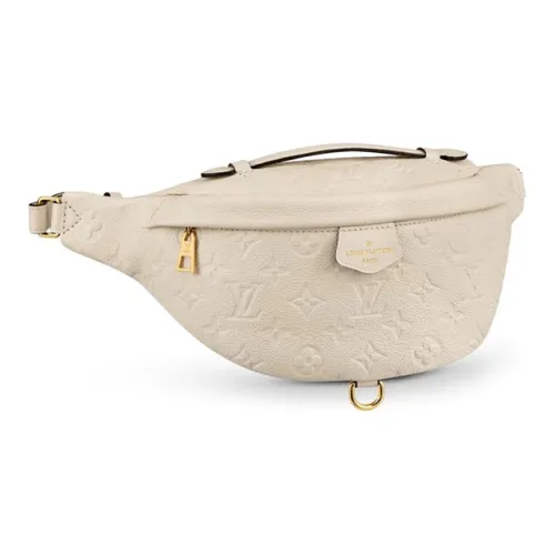 LOUIS VUITTON Bumbag Коровья крупнозернистая кожа Бананка Маленький Женский Молочно-белый