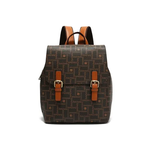 Zatchels Рюкзаки Темно-кофейный Цвет Монограммы Женские